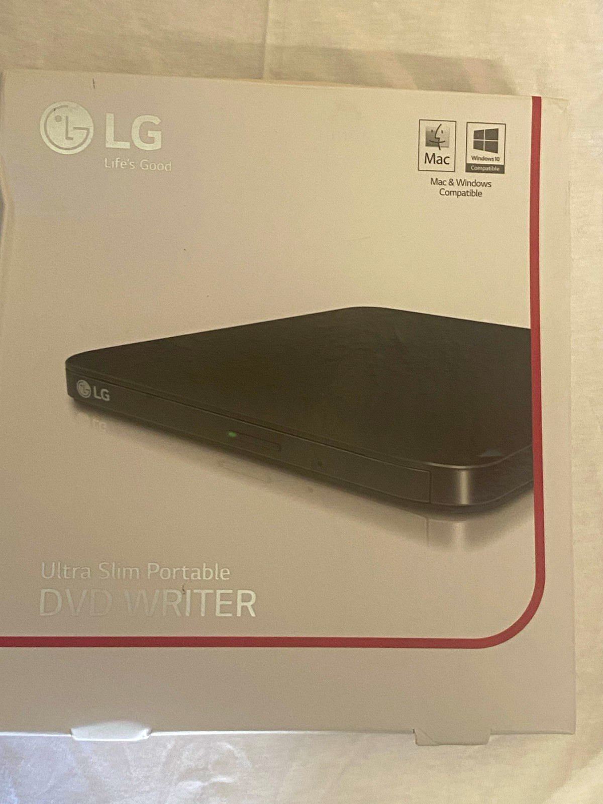 LG Ultra Slim Portable DVD Writer External DVD Drive Mac/Windows Black