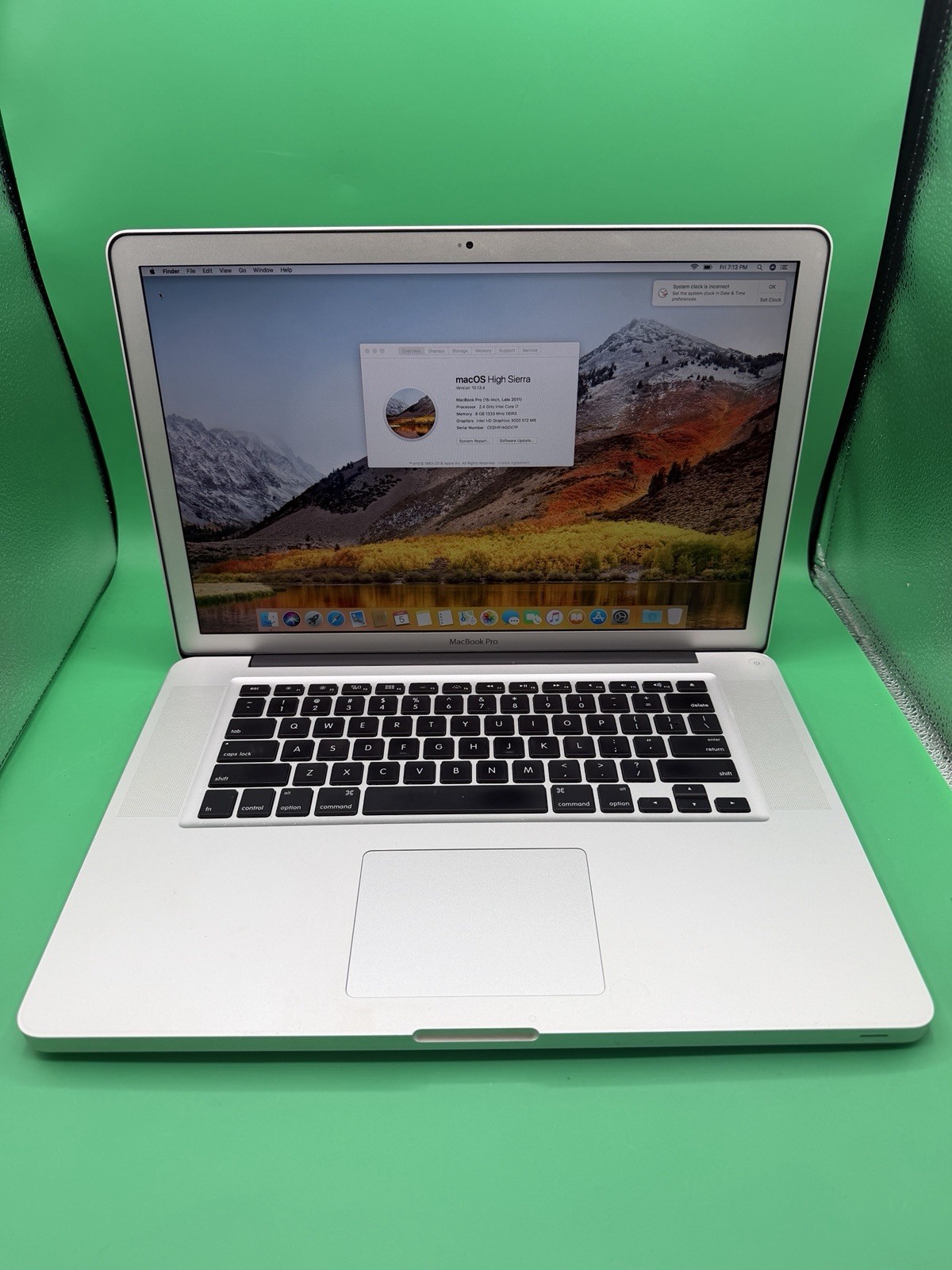 Apple MacBook Pro 15 2011 i7-2760QM 2.4GHz 8GB RAM 750GB HDD Radeon HD6770M