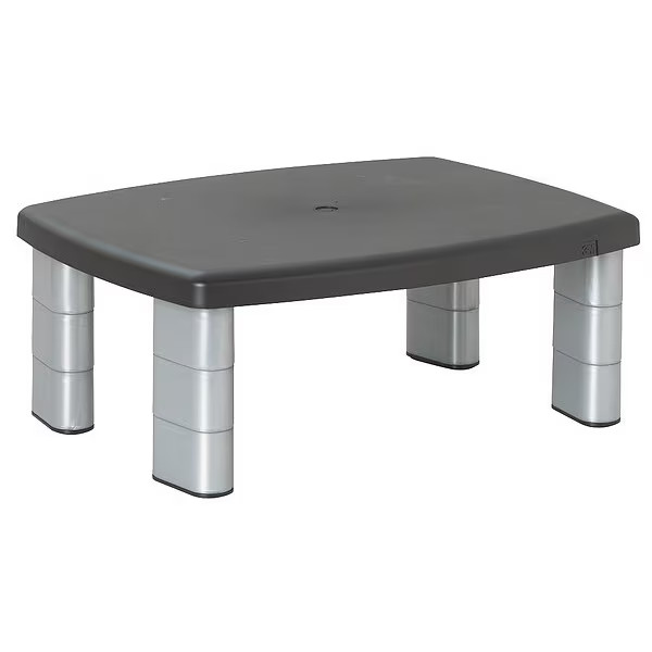 3m Adjustable Monitor Stand, Holds 40 Lb., Black/Silver MS80B 3m MS80B