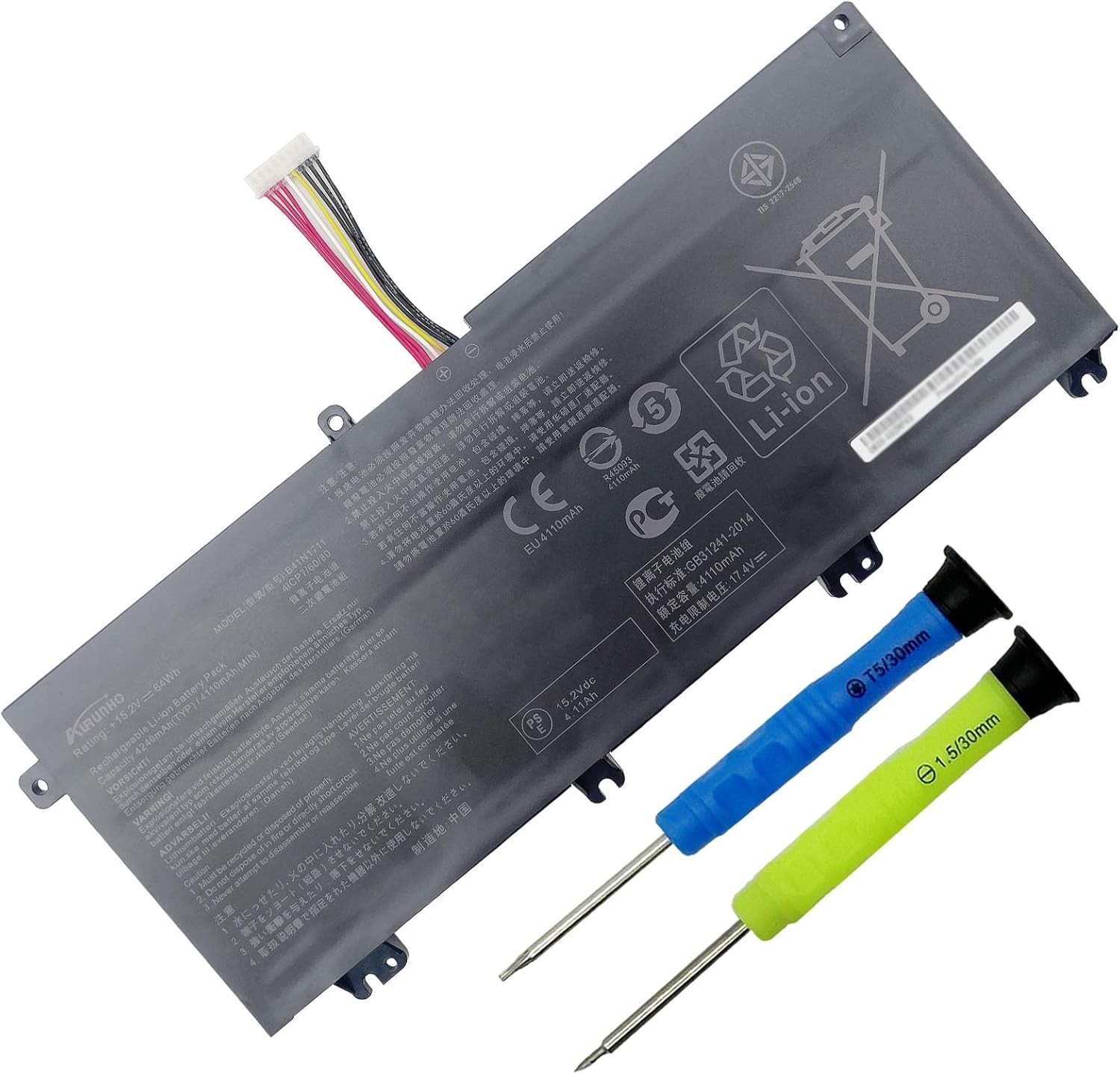 B41N1711 64Wh Laptop Battery Replacement for Asus FX503VD FX503VM FX63V FX63VD