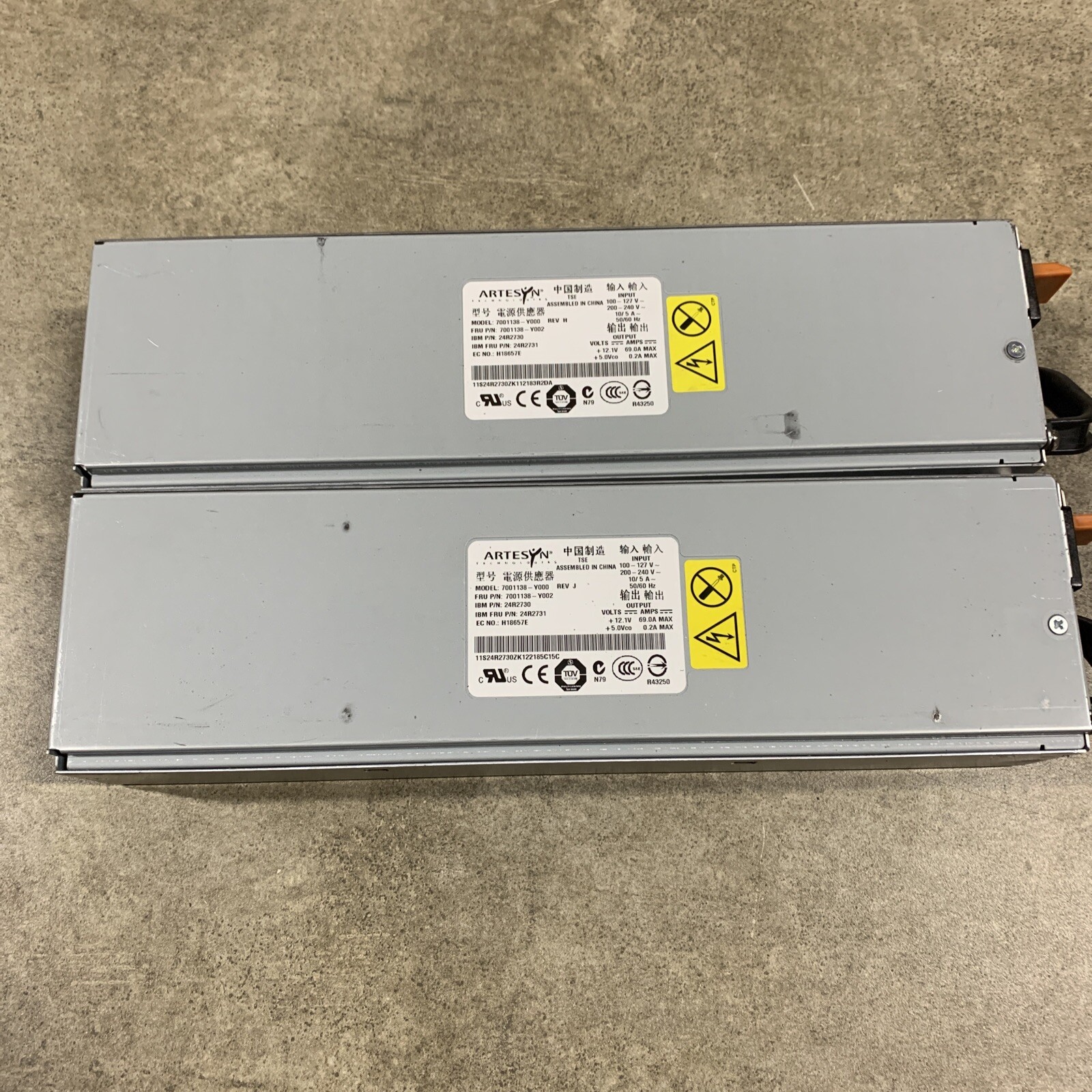 Lot 2 Ibm  24R2730 Hot Swap Power Supply IBM FRU 24R2731 - IBM System X Servers