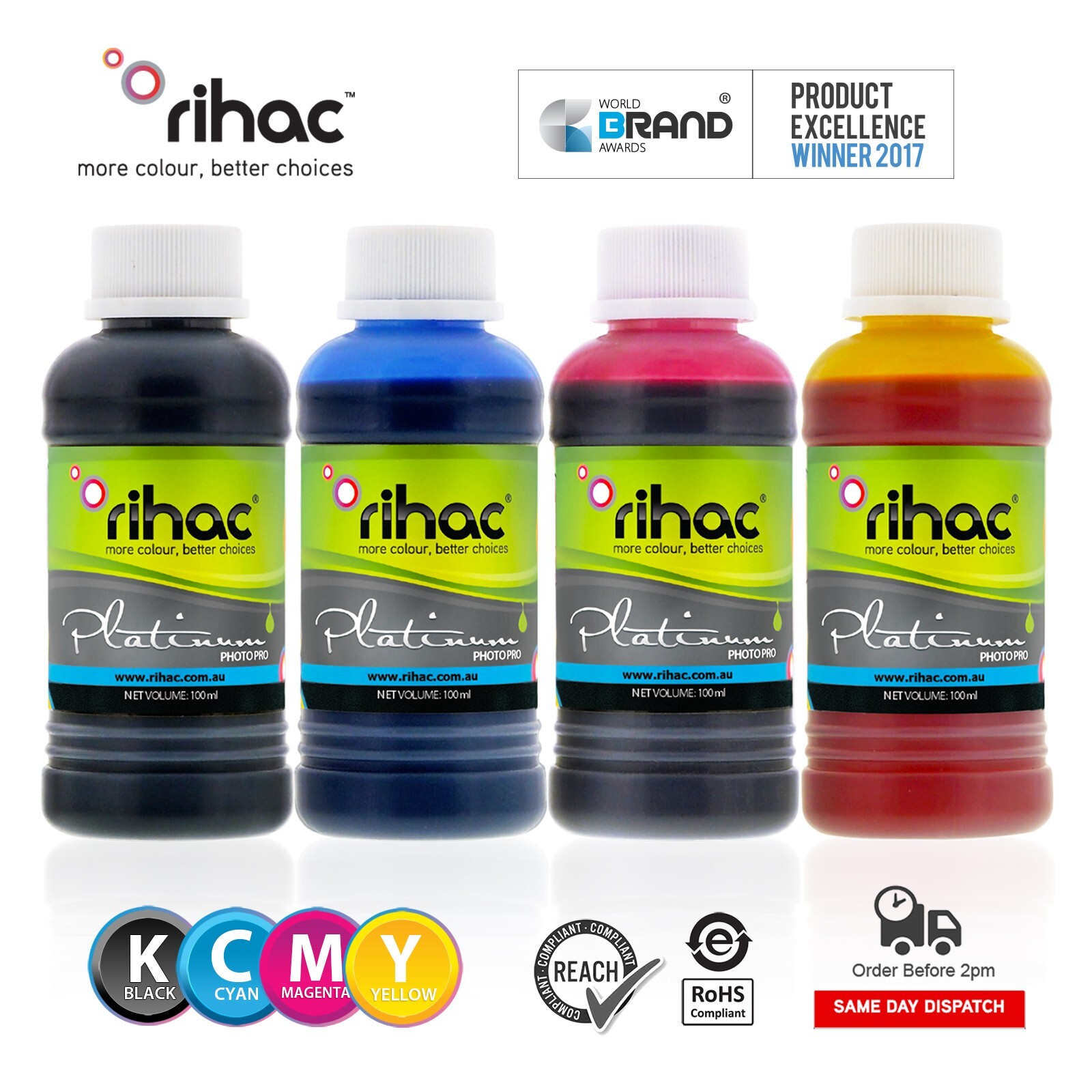 RIHAC Refill ink for CISS suits Brother LC38 LC67 LC39 cartridge DCP MFC DCP-J
