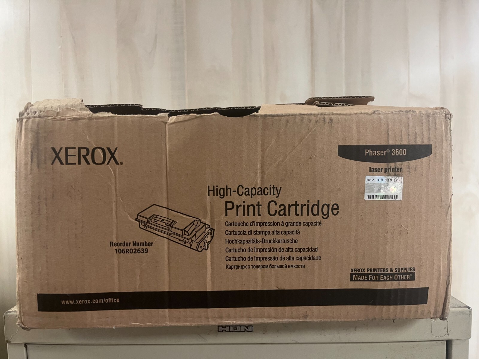 Genuine Xerox #106R02639,  High-Capacity,  Print Cartridge open box  sealed bag