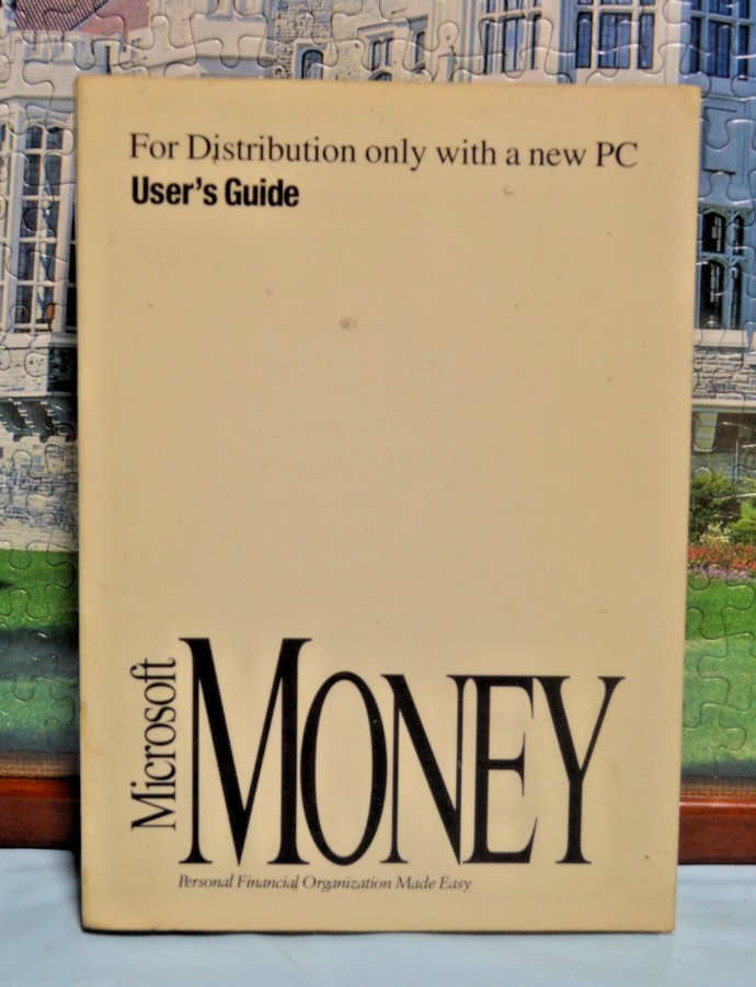 Vintage Microsoft Money User's Guide 1991-1994 PC Software Manual OEM