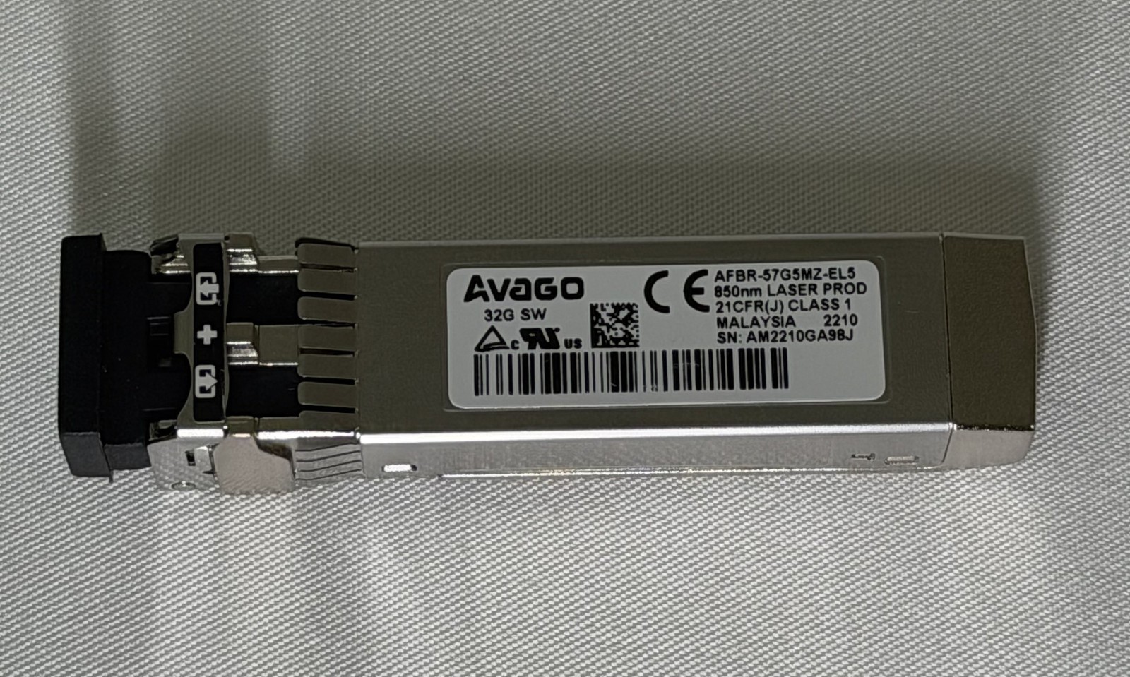 Avago AFBR-57G5MZ-EL5 32Gb FC SFP+ SW 850nm Fibre Channel Transceiver Open Box