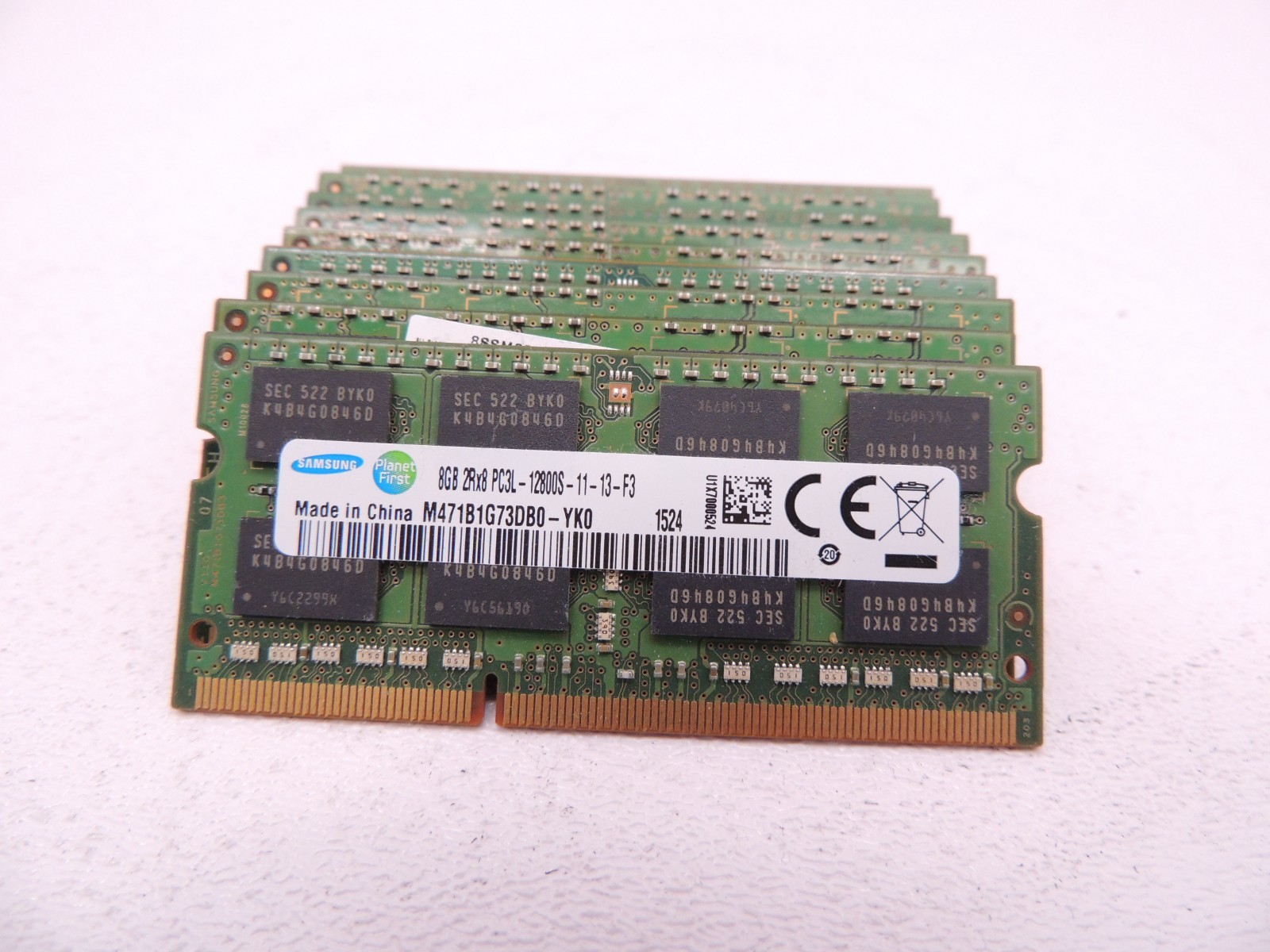 Lot of 85 Samsung 8GB DDR3L 1600MHz PC3L-12800 SODIMM Laptop Ram Memory
