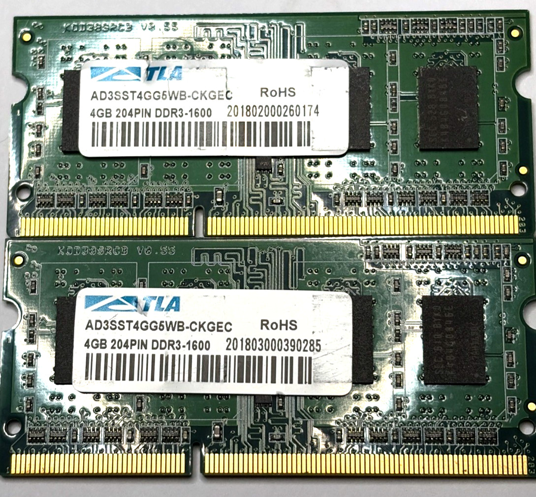 ✅ Gordon Gekko Holdings ✅ 8GB (2x4GB) DDR3-1600 SO-DIMM Kit Tested