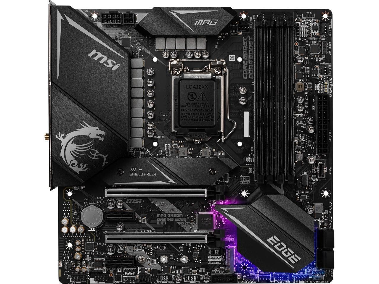 MSI MPG Z490M GAMING EDGE WIFI LGA 1200 Intel Z490 Micro ATX Intel Motherboard