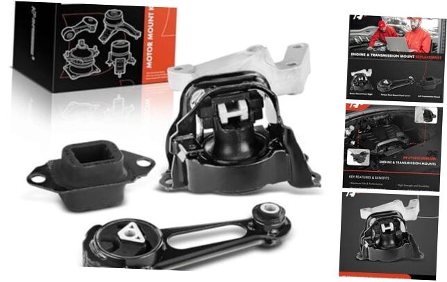 3PCS Engine Motor Mount Transmission Mount Torque Strut Mount Set Compatible