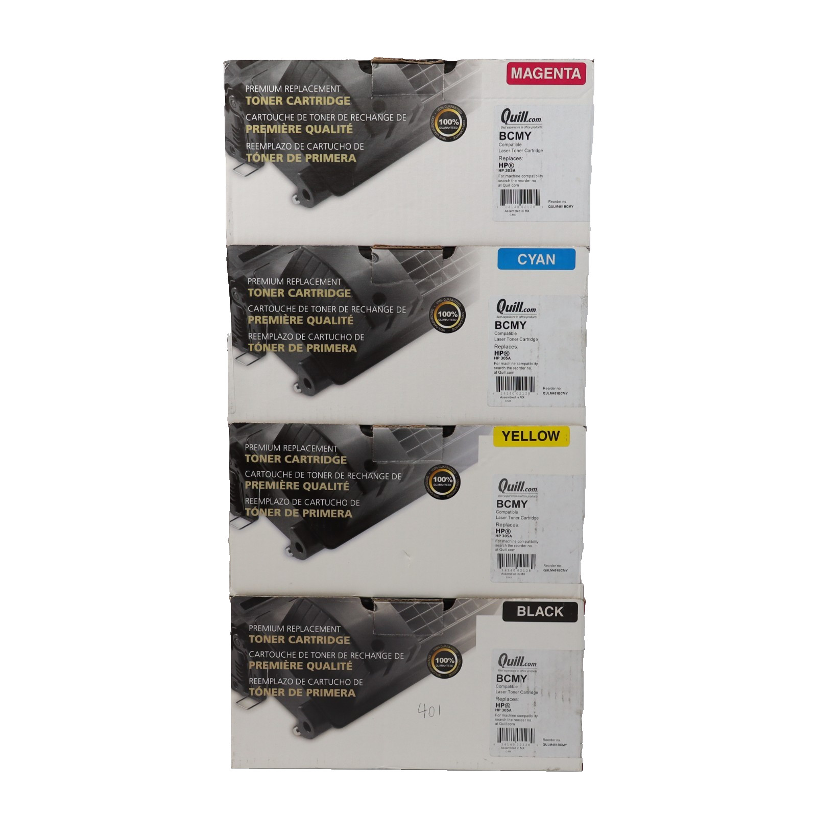 4 Toner + Chip Re-manufactured for HP CE410A 305A M351a LaserJet Pro 400 M451nw