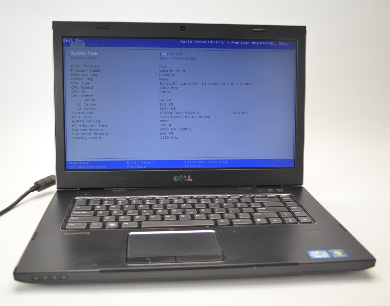 Dell Vostro 3550 14" Laptop intel i3-2350M 2.3GHz 4GB Ram NO HDD/OS