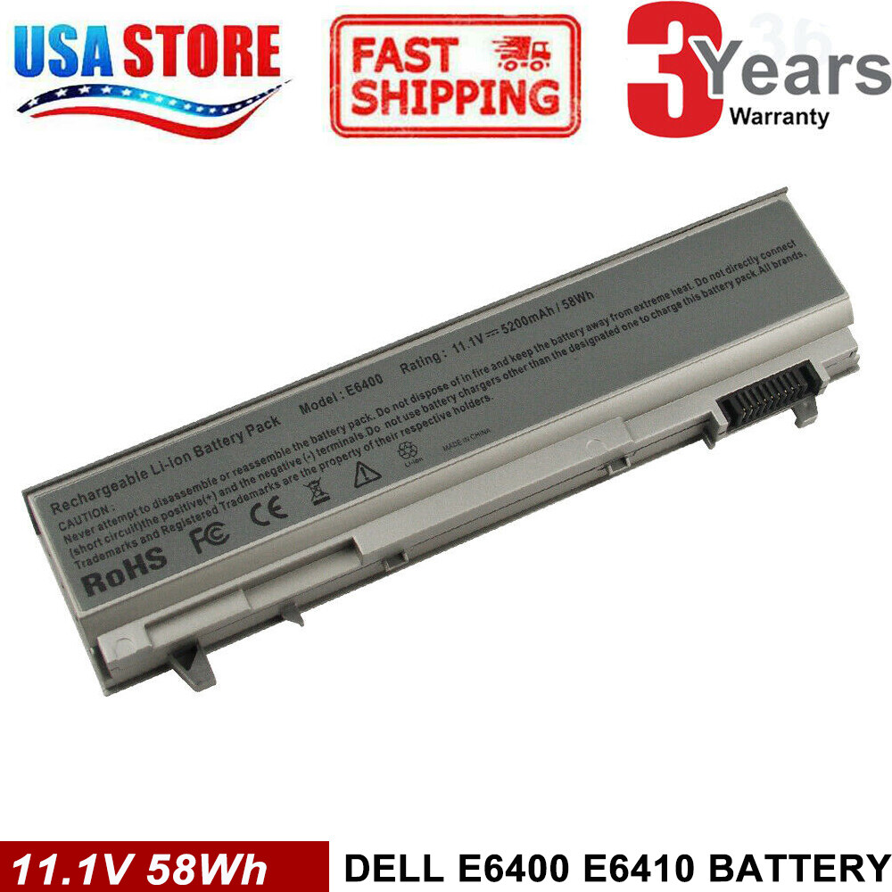 Laptop Battery For Dell Latitude E6400 E6410 E6500 E6510 PT434 6 Cell New