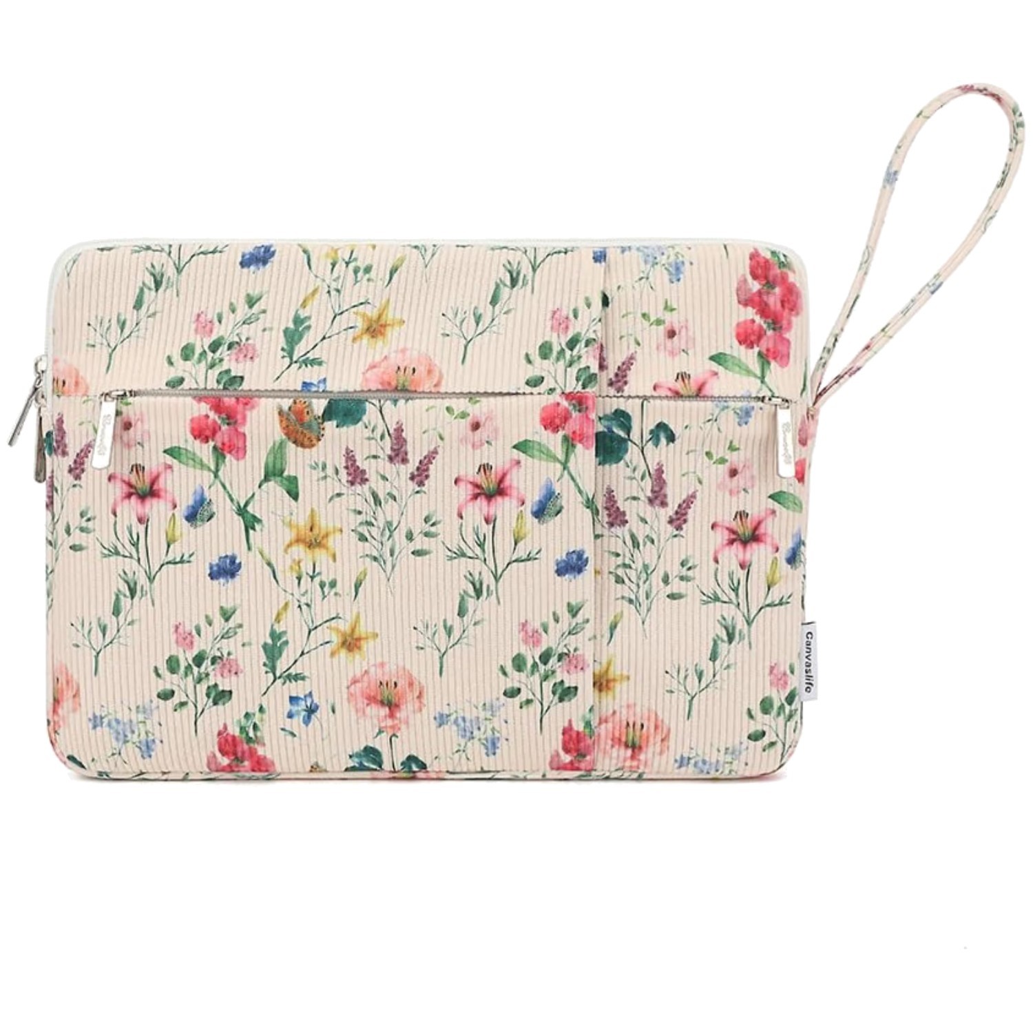 15-15.6 Inch Retro Flowers Laptop Bag - Shockproof & Spacious for Accessories