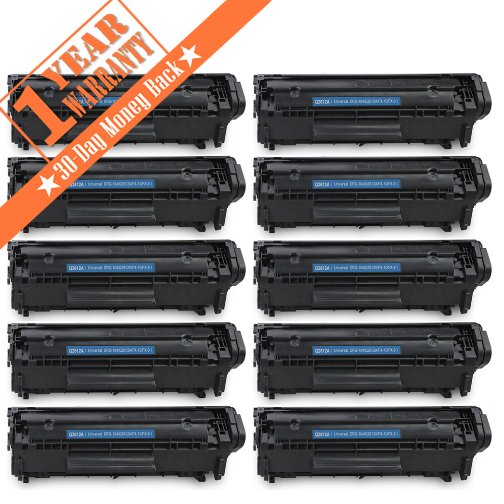 10 PK Q2612A Laser Toner Cartridge FOR HP 12A 1020 Canon MF4050 MF4100 MF4110