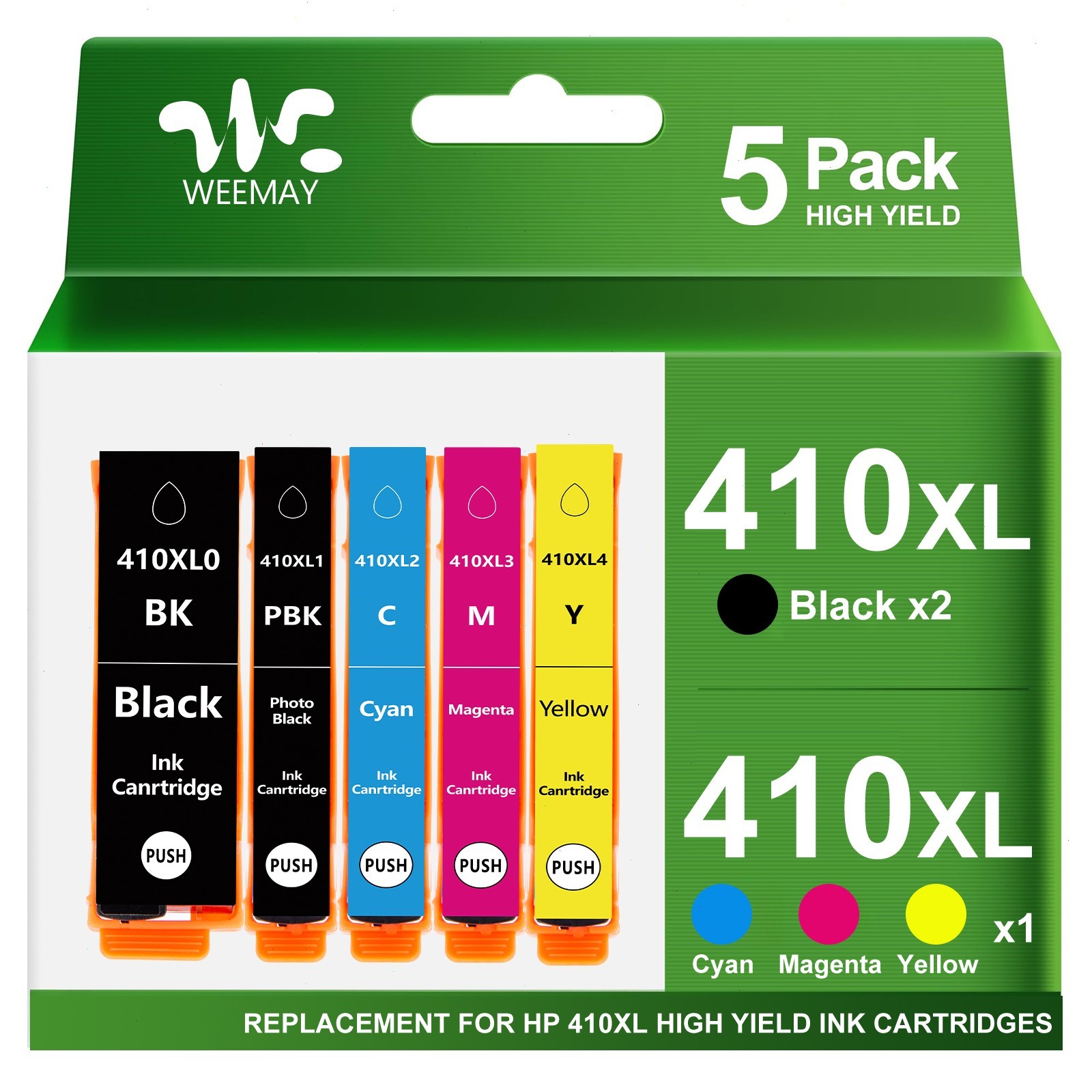 5PK 410xl T410xl Ink For Epson Expression Home XP-530 XP-630 XP-640 XP830 XP7100