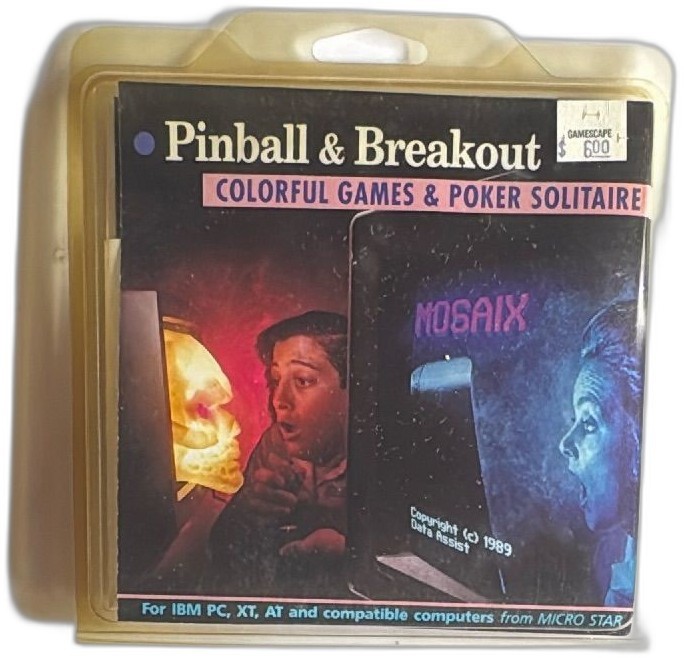 Micro Star Pinball Breakout 5 25-inch Floppy IBM PC Game 1989 Complete