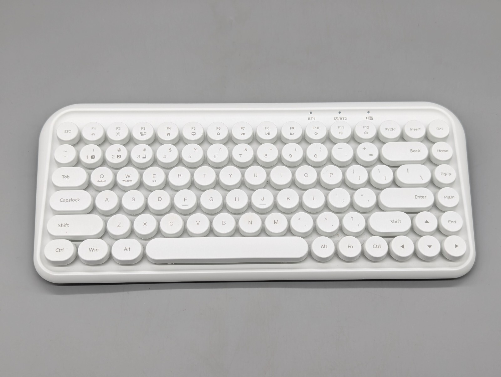 Taiahiro K898 Wireless Mechanical Gaming Keyboard Retro Round Keys White
