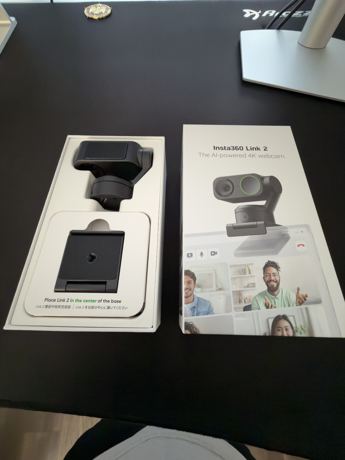Insta360 Link 2 PTZ Dual Axis Gimbal AI-Powered 4K Webcam with 1/2" Sensor for