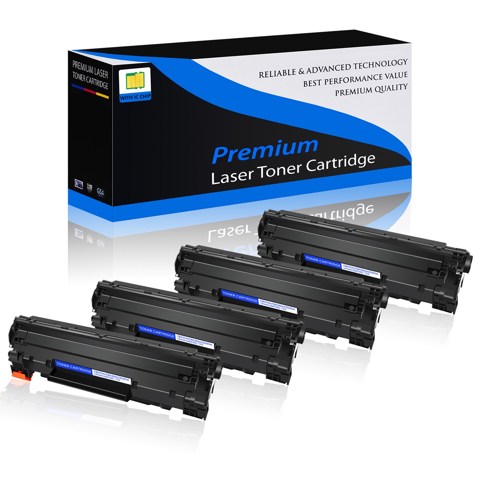 4PK 125 CRG-125 3484B001 Toner Cartridge for Canon ImageClass LBP6030w LBP6000