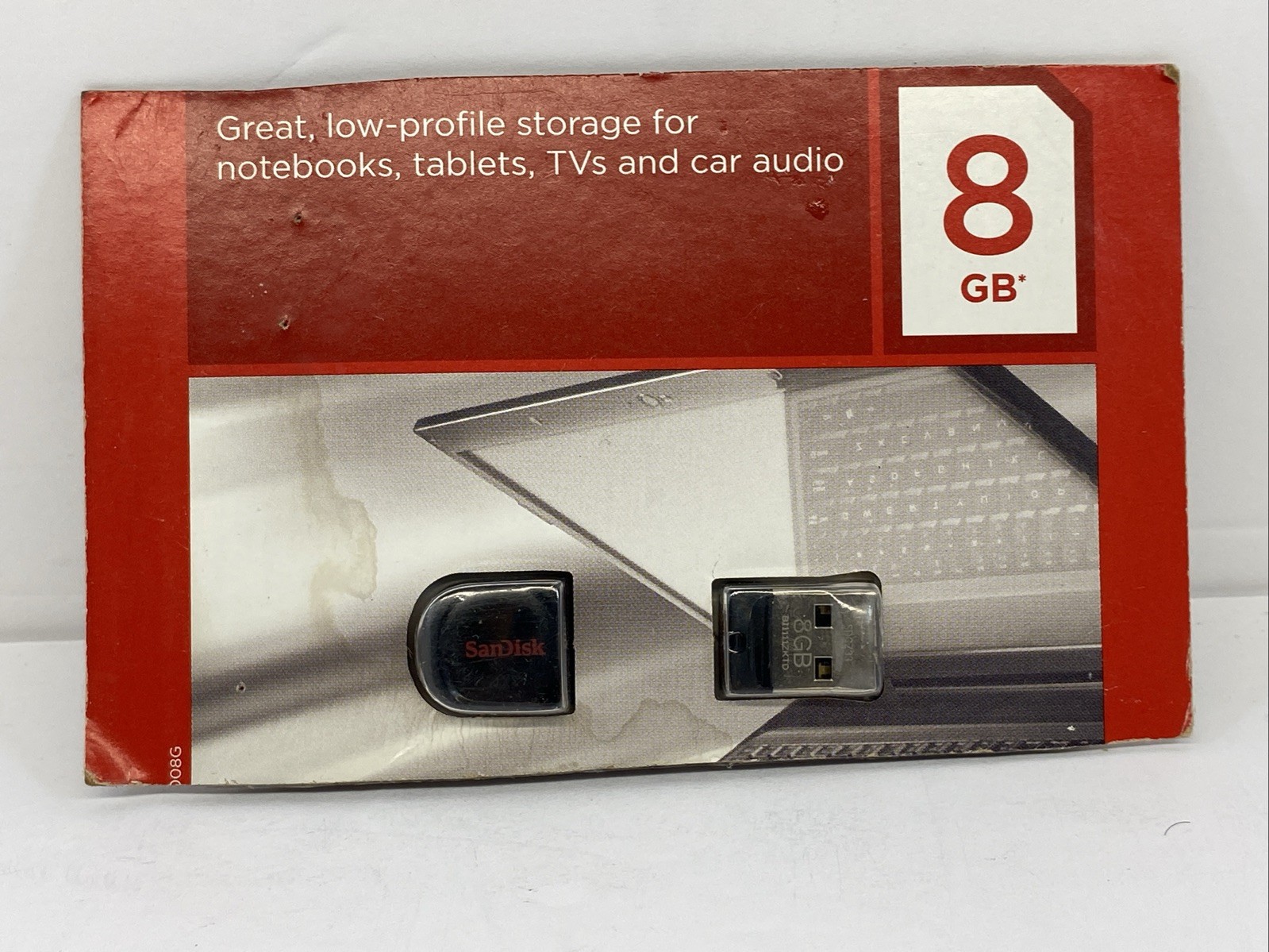 Genuine OEM SanDisk Cruzer Fit 8GB USB Flash Drive OPEN PACKAGE
