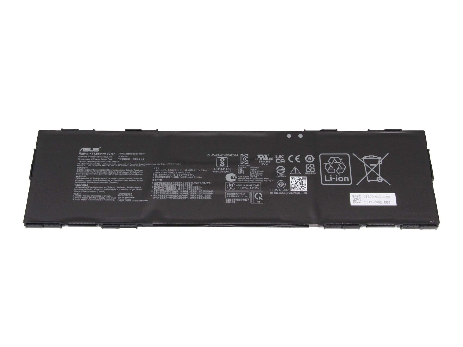 ASUS C31N2005 Battery 50Wh Genuine 4,335mAh ~D~