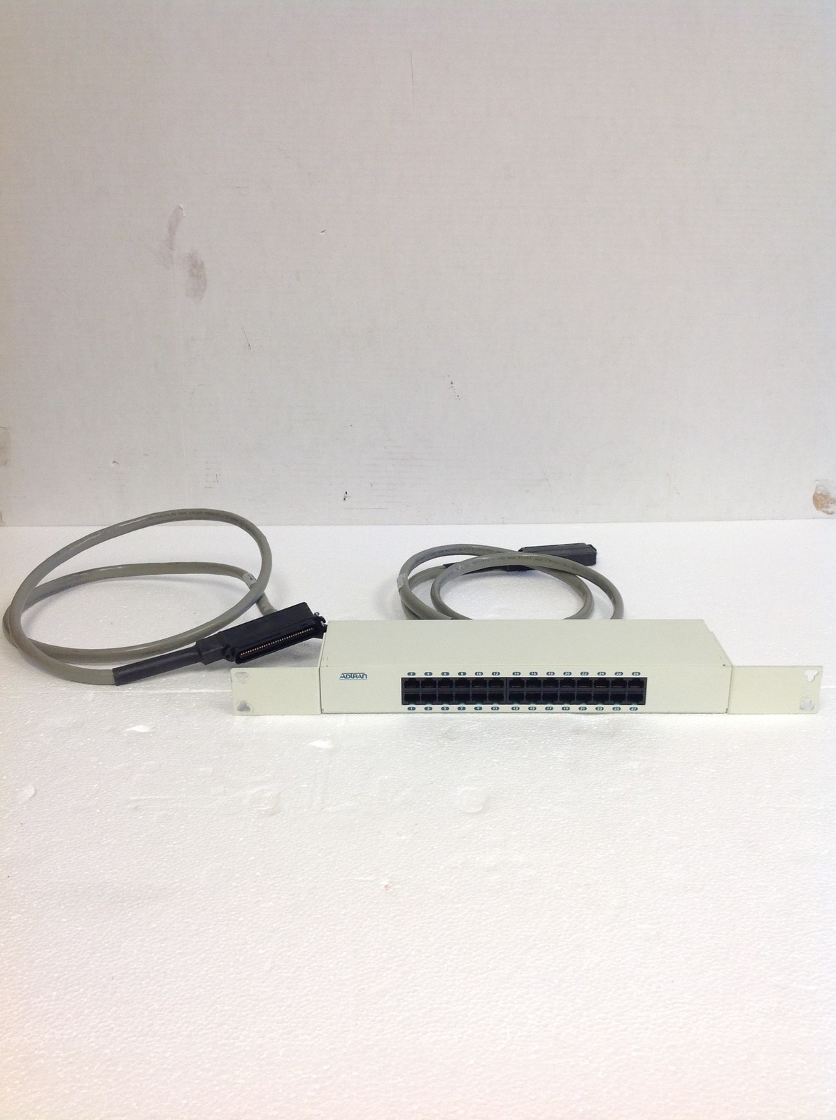 ADTRAN 1200291L1 28 Port RJ-48 Patch Panel w/Cables,Rack Ears, WORKING 
