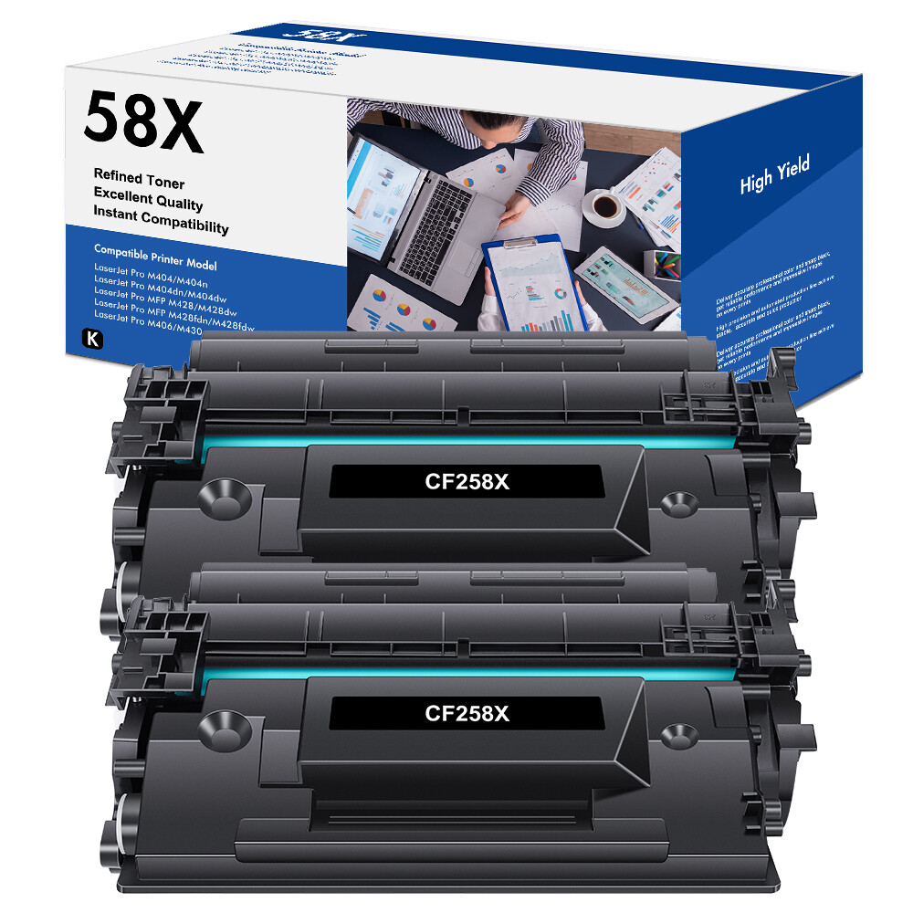 CF258X Toner No Chip Compatible With HP 58X LaserJet Pro M404dn MFP M428fdw lot