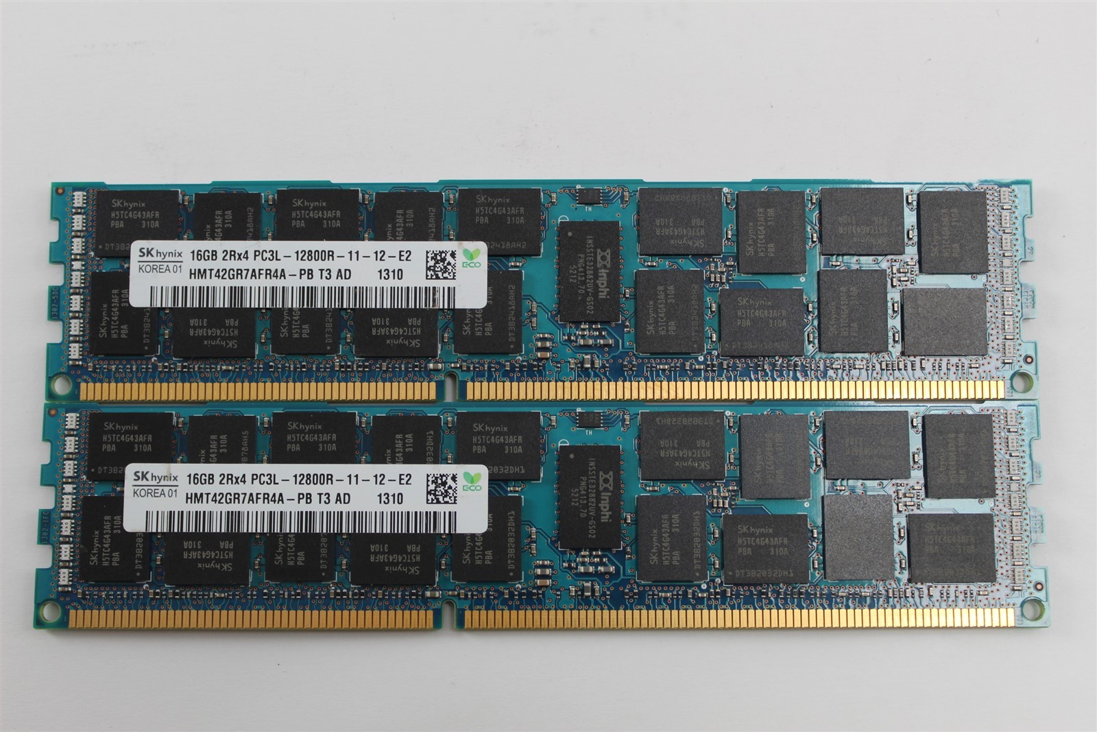 32GB (2x16GB) SK Hynix HMT42GR7AFR4A 2Rx4 PC3L-12800R ECC REG Server Memory