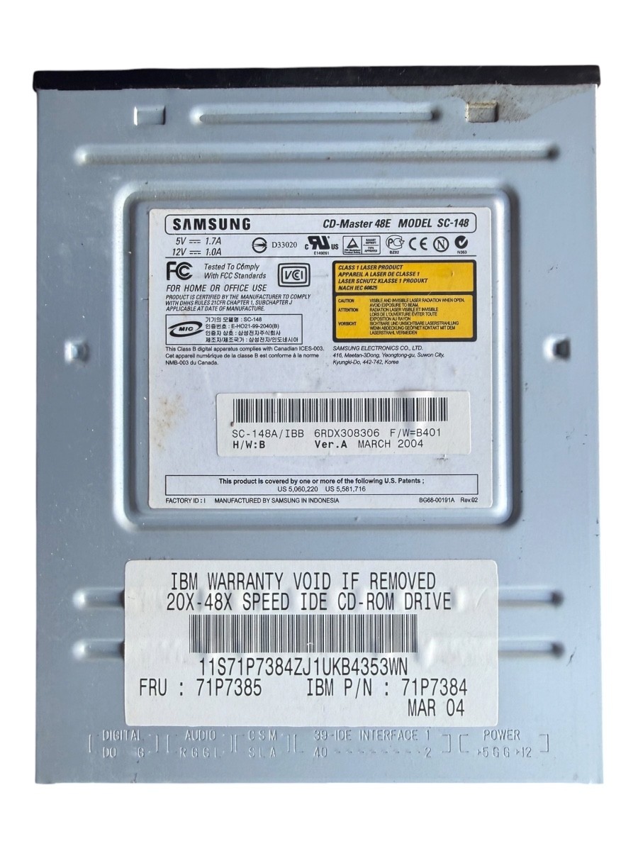 Samsung CD-Master 48E IDE CD-ROM Drive Model SC-148 20X-48X Optical Drive OEM