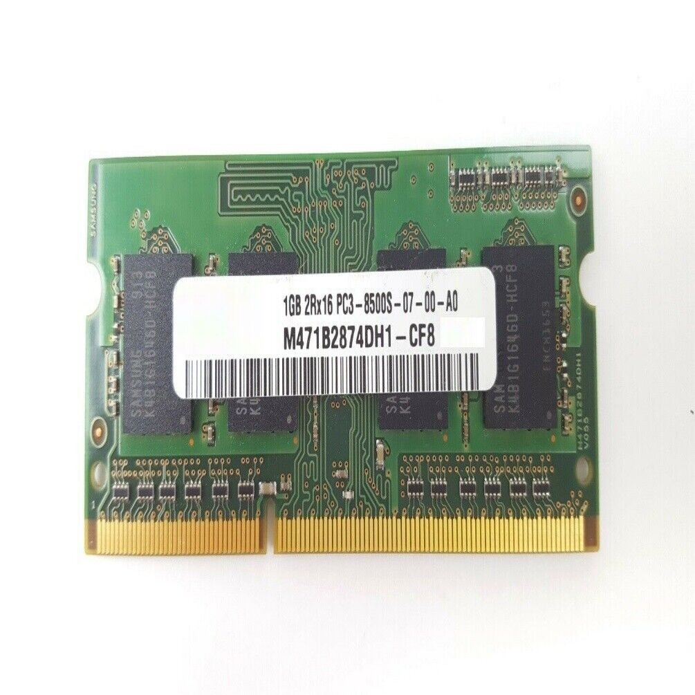 Samsung M471B2874DH1-CF8 (2)1GB RAM Memory Modules PC3-8500S DDR3-1066MHz 204pin