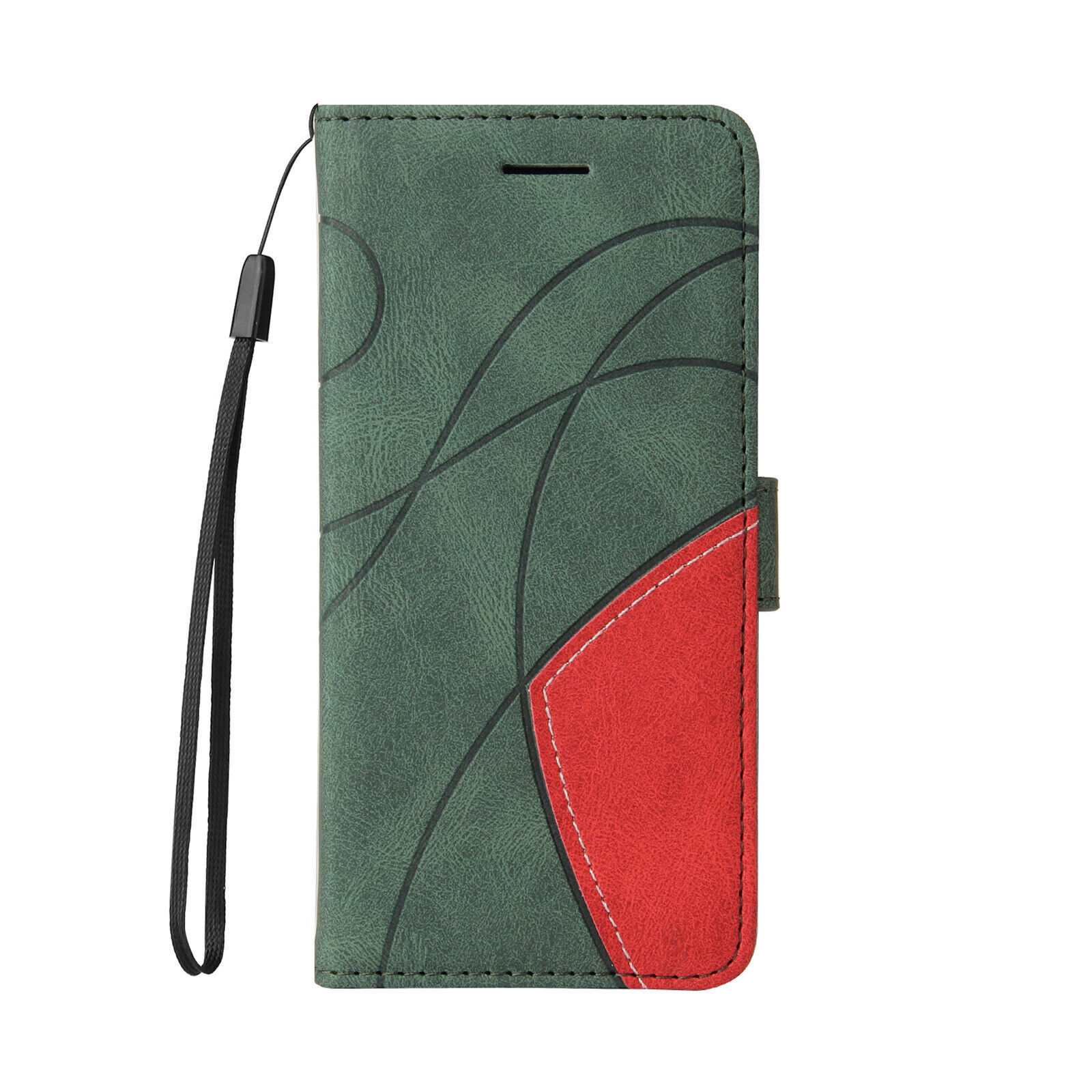 Luxury Splice Leather Wallet Cover Case For S26 S25 S24 S23 S22 S20 S10 S21