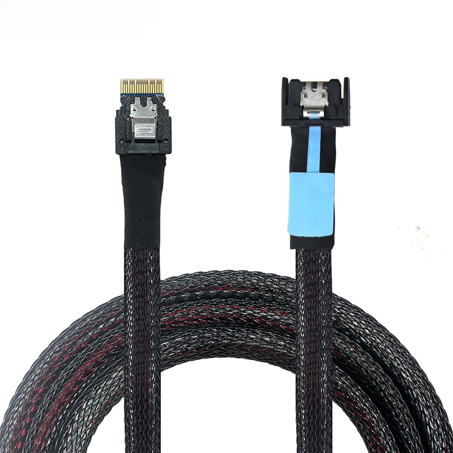 Gen5 MCIO Slimline SFF-8654 4i to SFF-8654 4i Server High Speed Data Link Cable