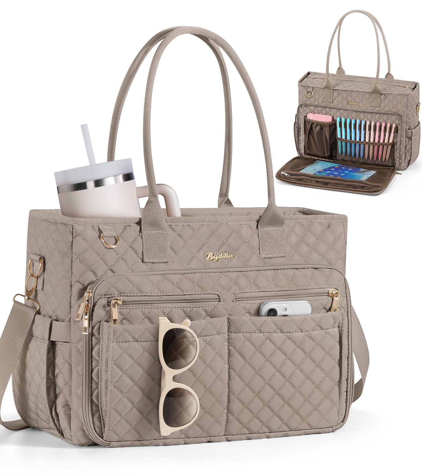 Teacher Tote Bag for Women, 15.6" Laptop Work Tote Computer Bag
