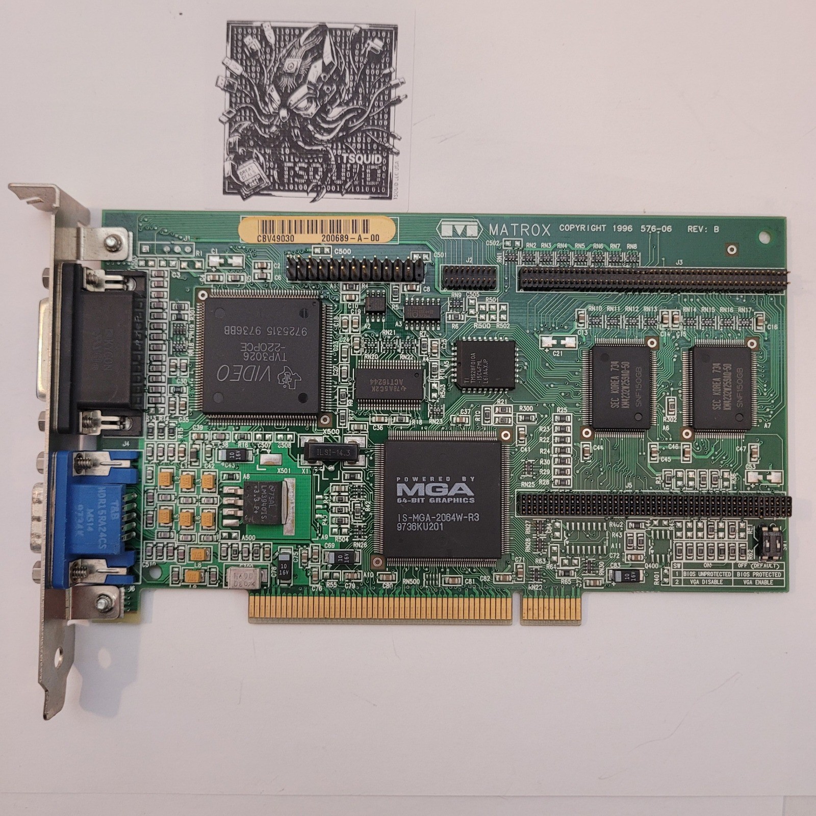 Matrox MGA Millennium II Graphics Card PCI 5064-0285 IS-MGA-2064W-R3 HP OEM