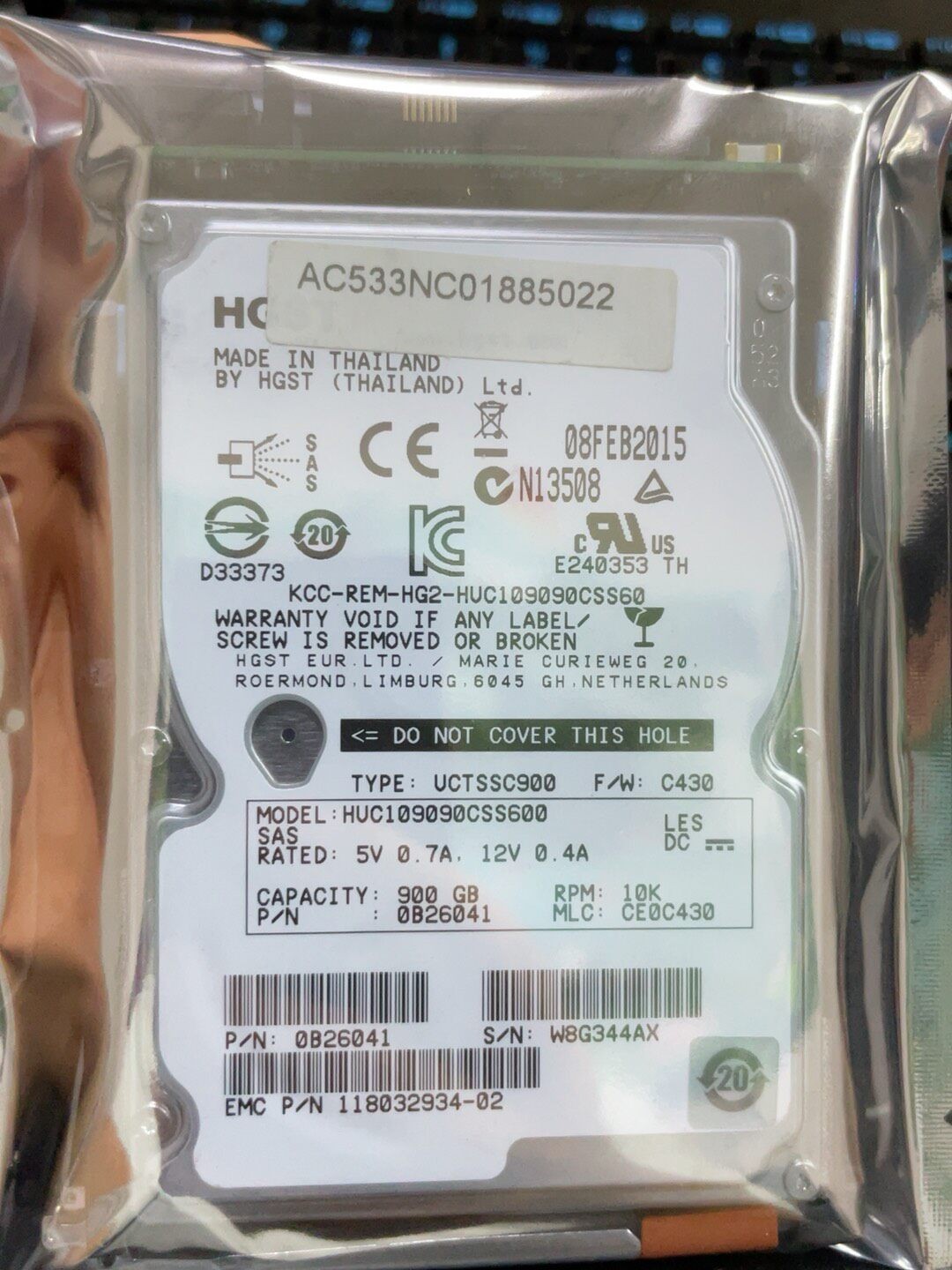 New EMC Storage Pull 005049809 900GB 10K 2.5" SAS For VNX5200 VNX5400 VNX5600