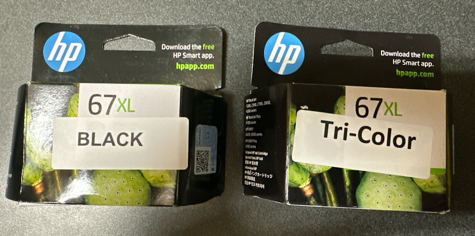 Hp 67XL Black and 67XL Tri-color 
