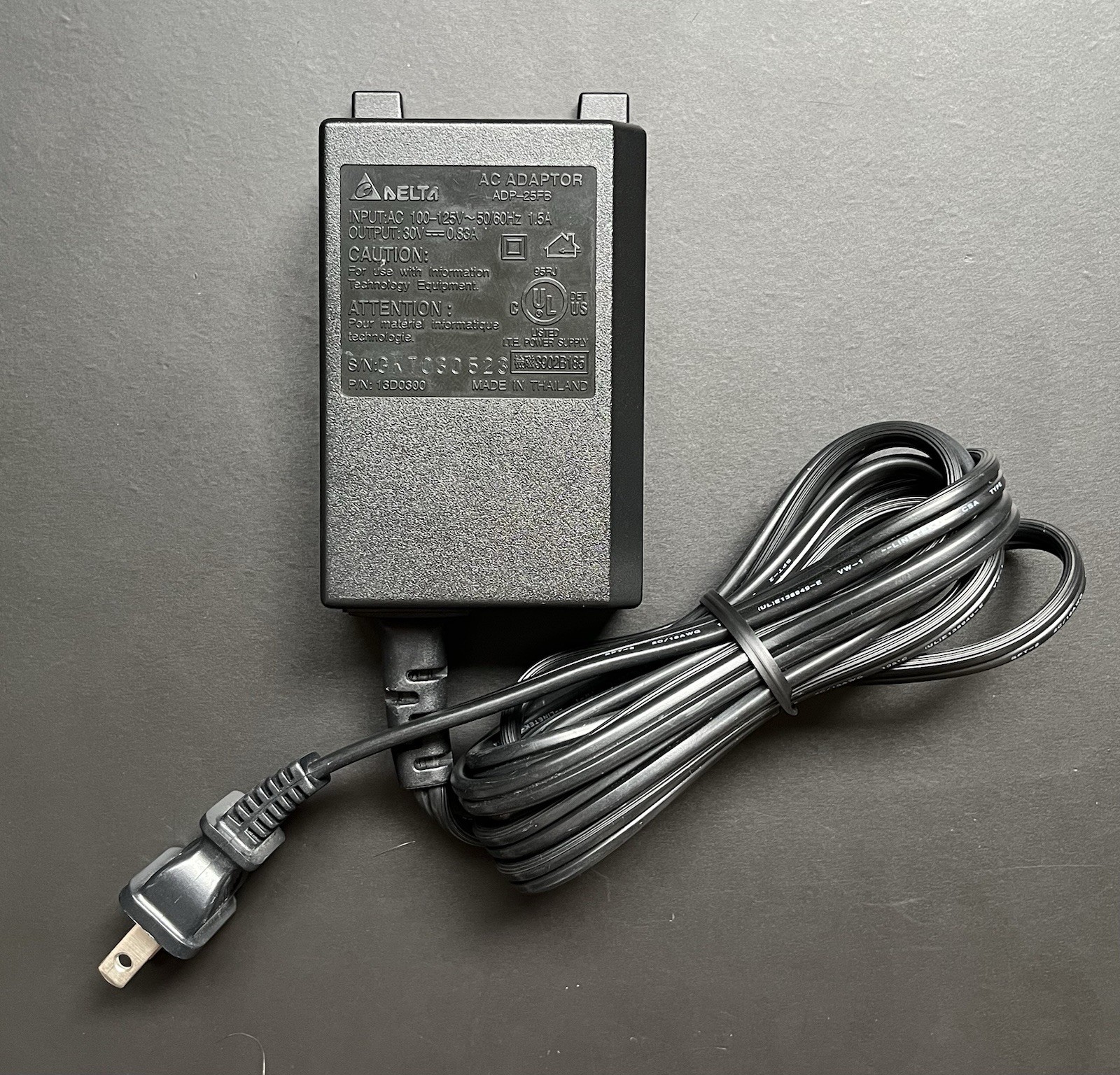 OEM Delta Electronics ADP-25FB Printer AC Adapter 30V 0.83A For Dell/Lexmark