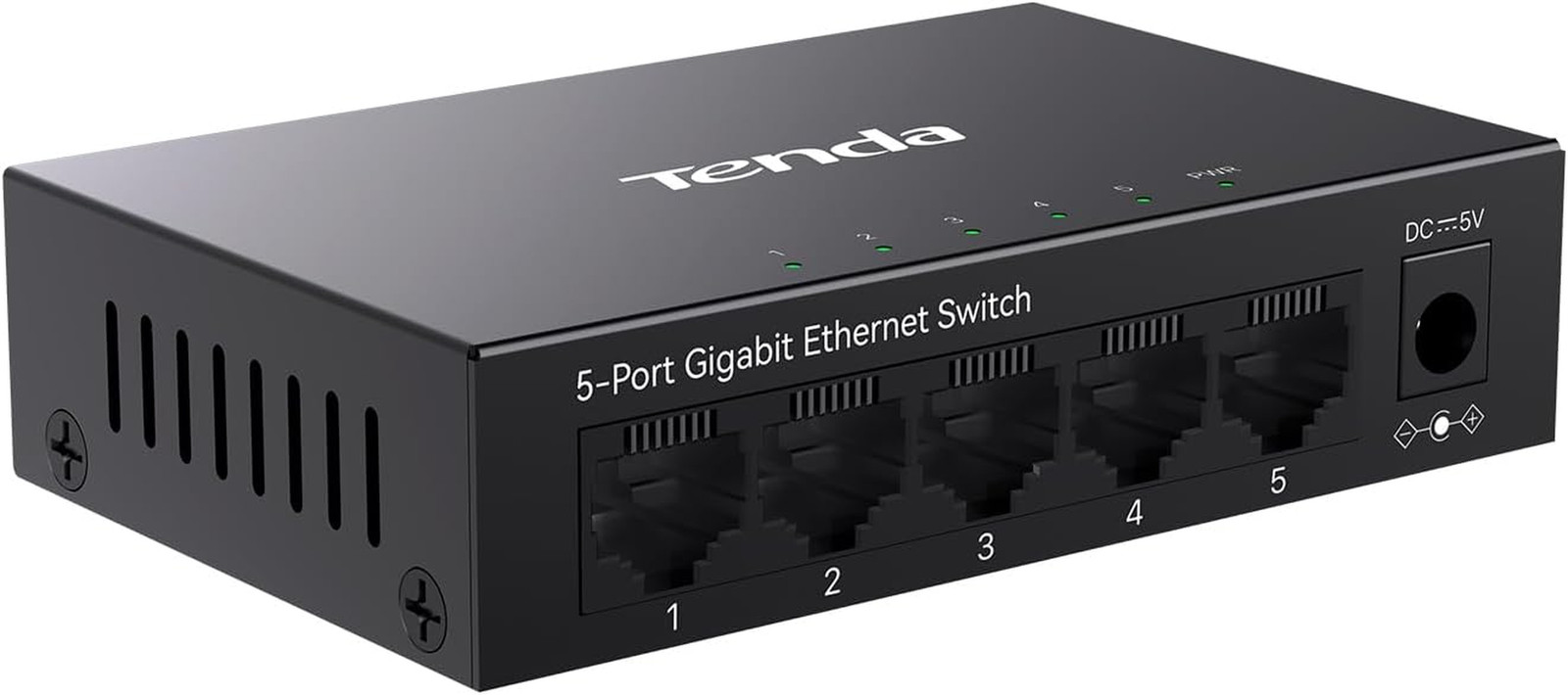 Tenda 5 Port Gigabit Switch, Unmanaged Desktop Network Switch, Ethernet Splitter