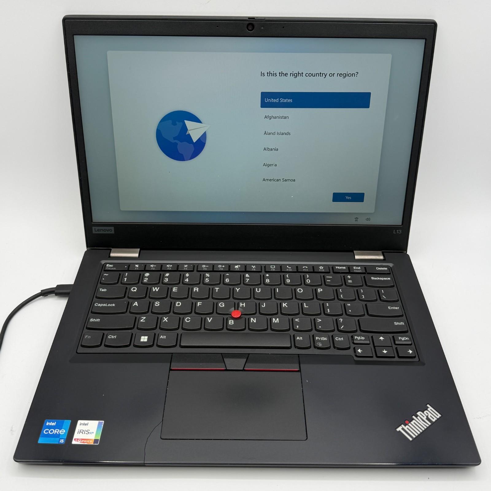 Lenovo ThinkPad L14 Gen 2 14" Laptop i5-1135G7 8GB 256GB SSD Win11 Pro NO BATT