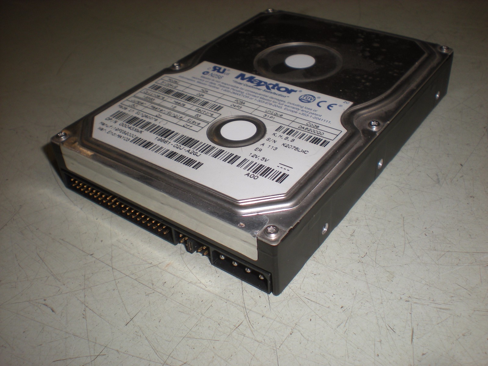 Maxtor 51024U2 Hard Drive - 120MB - Runs as a slave - Tested OK 
