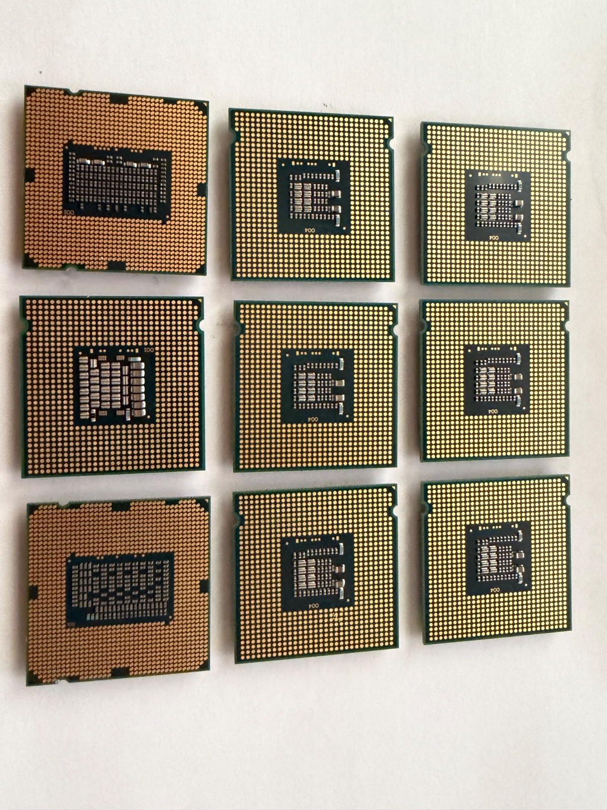 Lot of 9 Intel CPUs Core i5-750 i5-2400S Core 2 Duo E7600 E6550 Untested