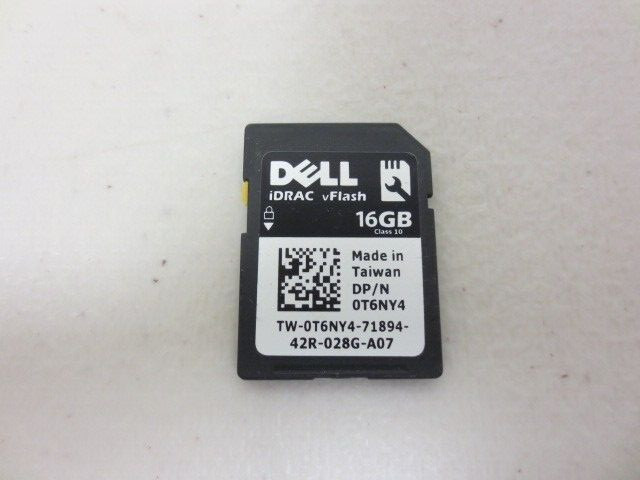 Genuine Dell 16GB iDRAC vFlash Class 10 SD Card T6NY4 37D9D JPVHW