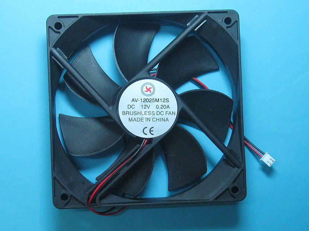 4pcs Brushless DC Cooling Fan 12V 12025S 7Blade 120x120x25mm 2pin Sleeve Bearing