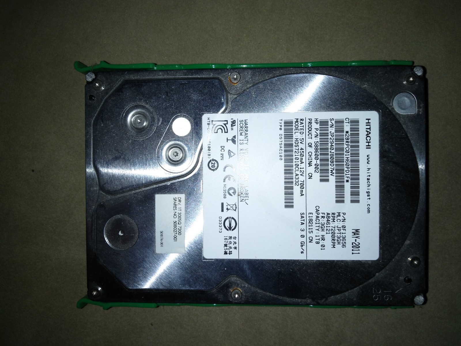 Hitachi  1TB 3.5" 7200RPM SATA 3Gbps 32MB HDD HDS721010CLA332 