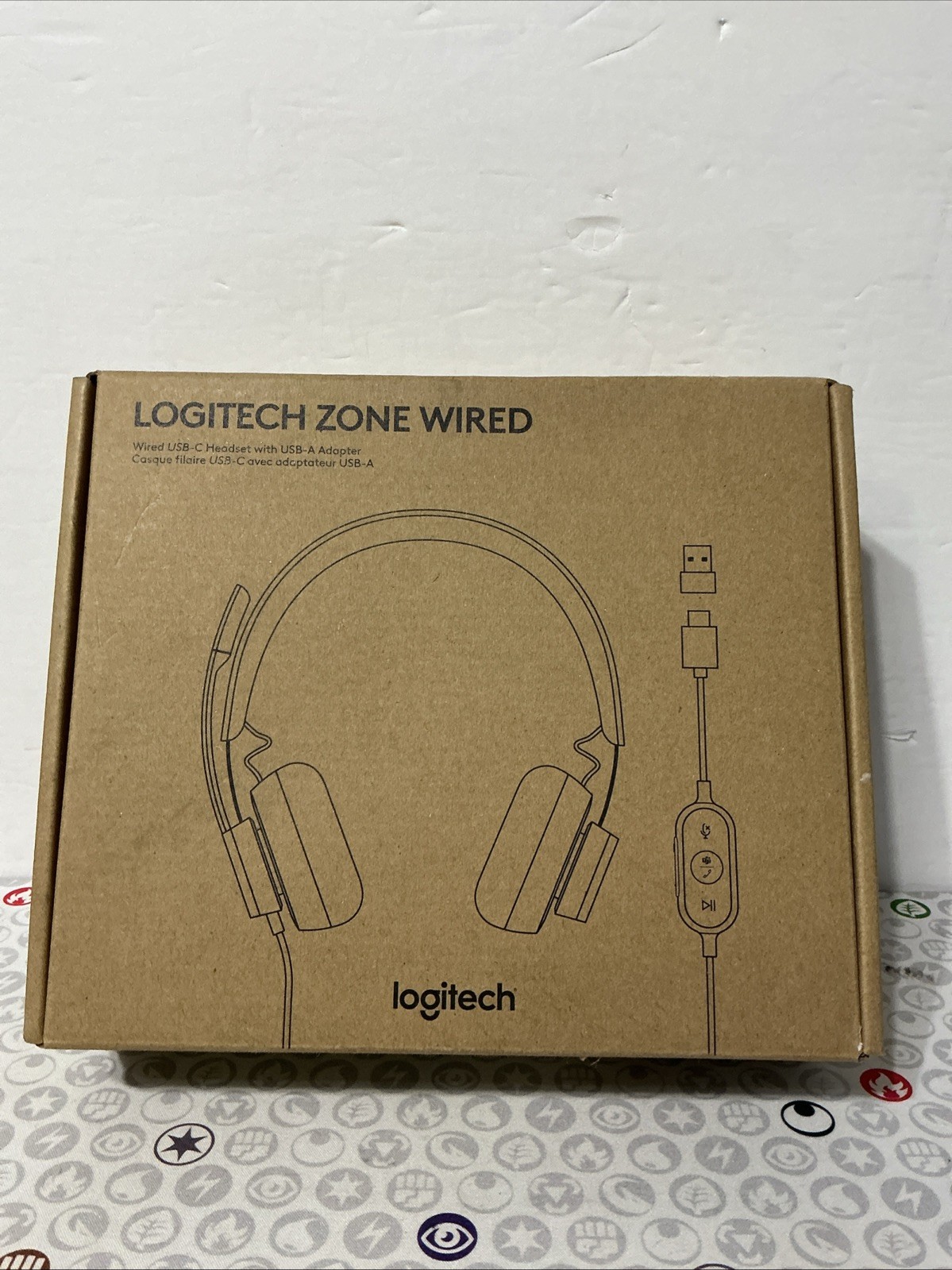 Logitech Zone Wired A00100 USB-C Noise-Canceling On-Ear Headset - New - Sealed