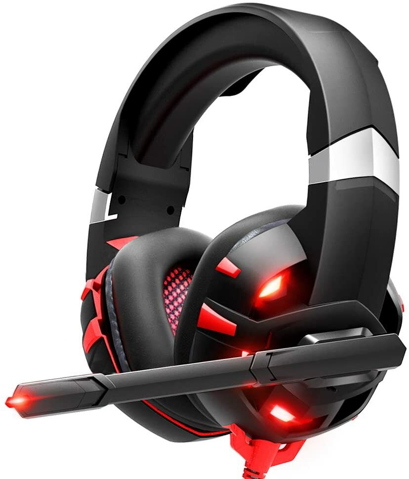 RUNMUS B07GRM747Y Gaming Headset - Black/Red