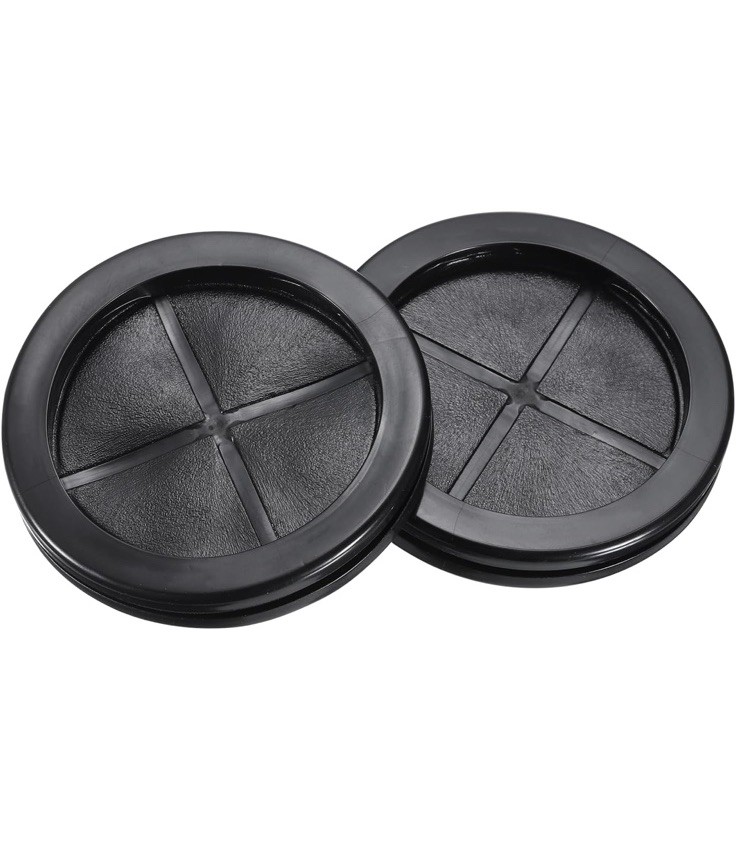 NEW uxcell 8Pcs Black Rubber 80mm Diameter 70mm ID Double Sided Round Grommet