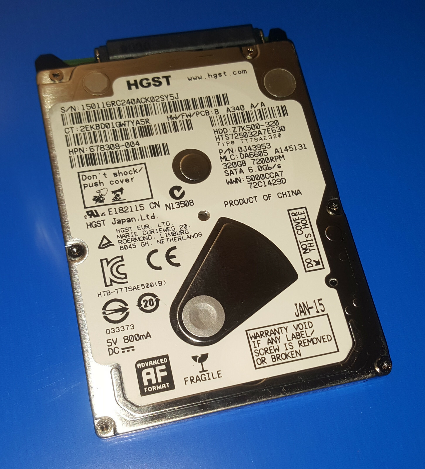 HP Pavilion dv5-2070us - 320GB Hard Drive with Windows 10 Home 64-Bit Preloaded