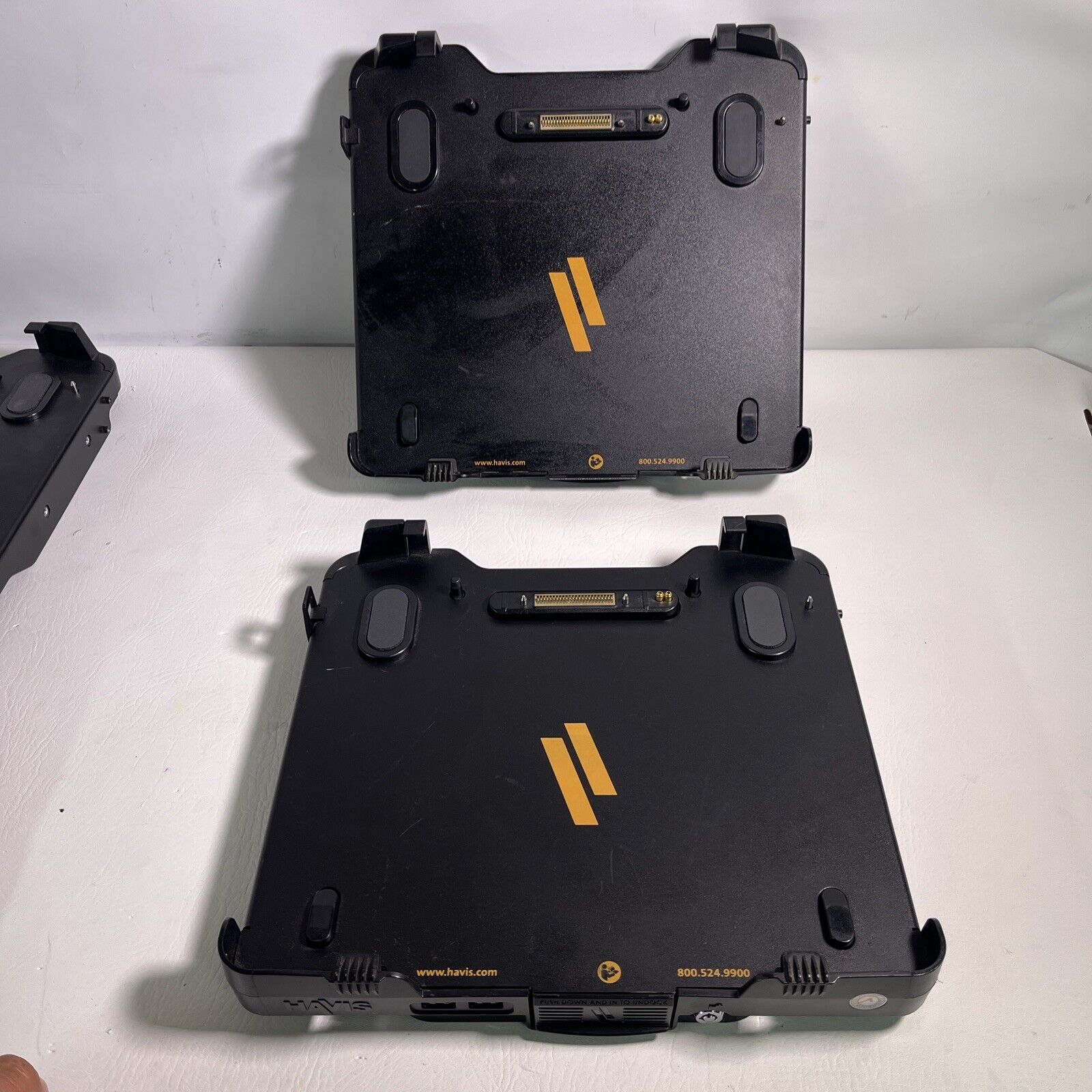 AS-IS/ 2x Havis DS-PAN-1101-2, Dual Pass Vehicle Docking Station for Toughbook