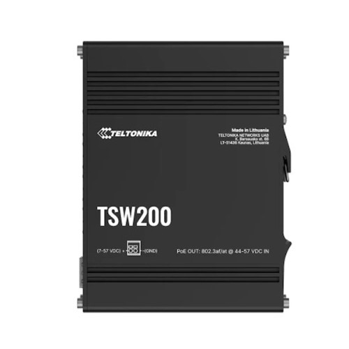 Teltonika Industrial Switch TSW200 POE+ with 8 Gigabit Ethernet ports 1000Mbps
